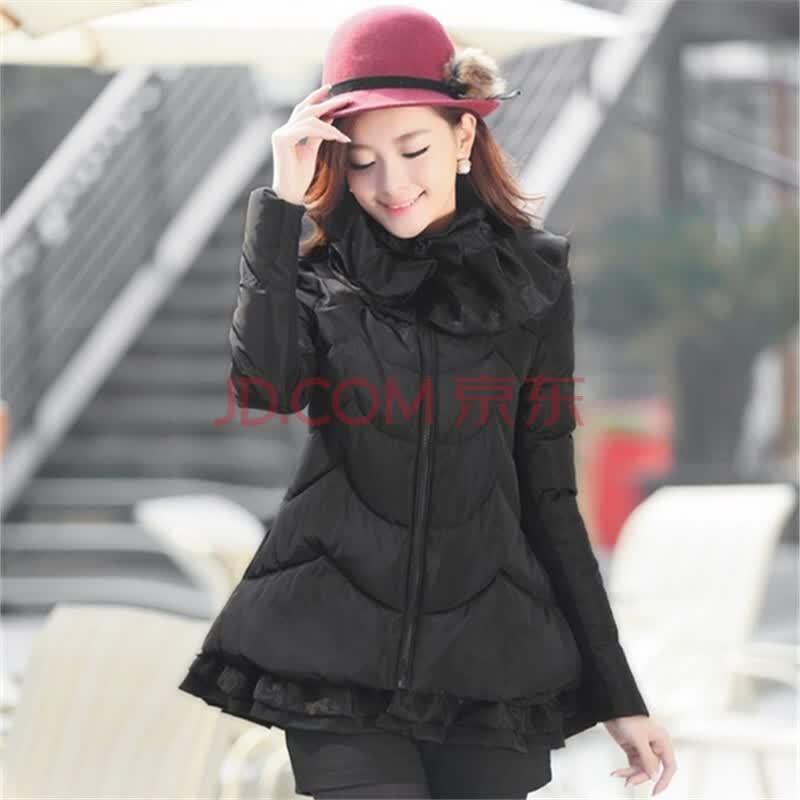 2014新款<em>棉衣</em>年终<em>清仓</em>中长款<em>女装棉衣</em> 棉袄 黑