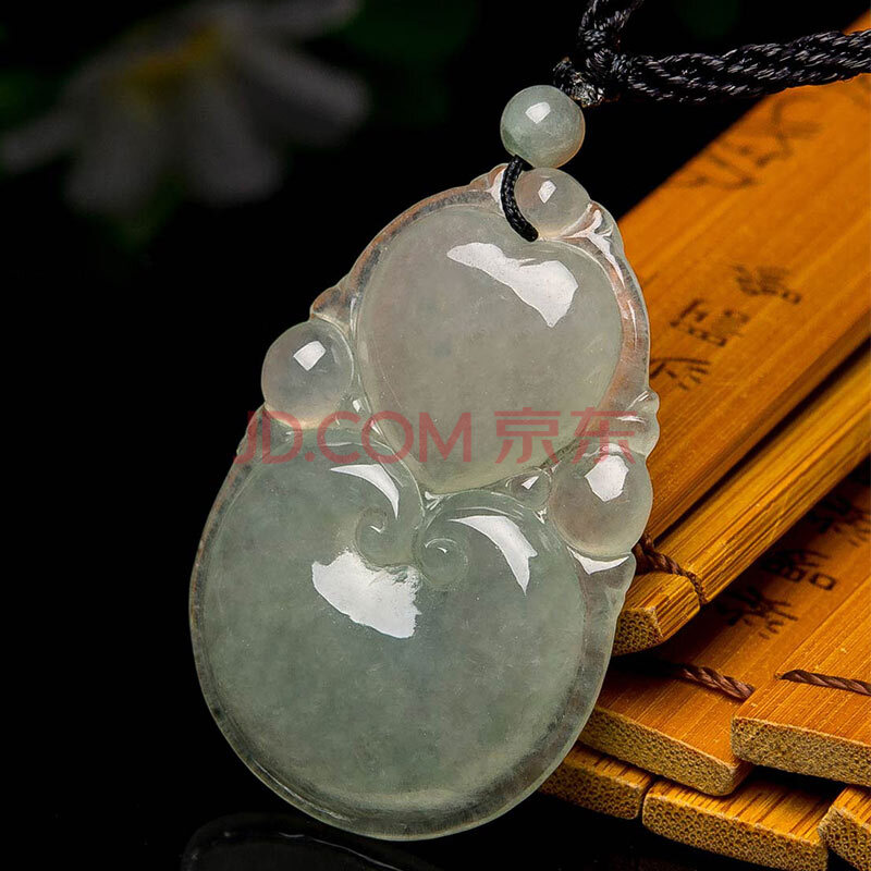 凤禧 天然冰种天然翡翠吊坠 福在眼前挂件图片