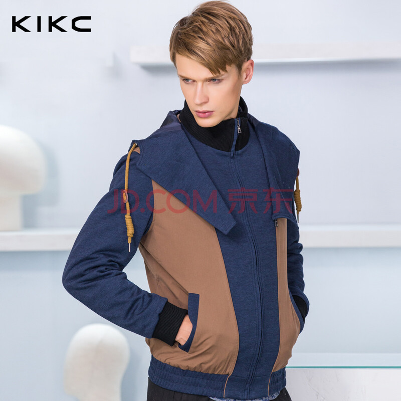 <em>KIKC</em>正品 2013年新款专柜<em>男装</em>拉链拼色冬装棉