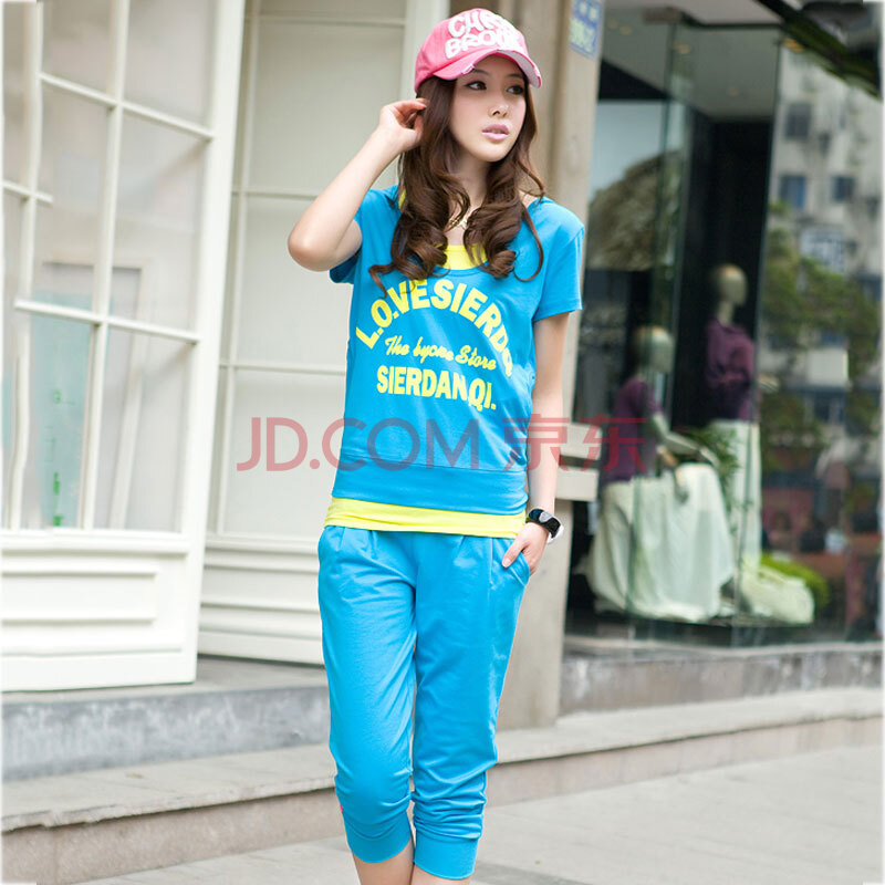 卓<em>紫依</em>2014春夏新款韩版运动套装卫衣<em>三件套</em>