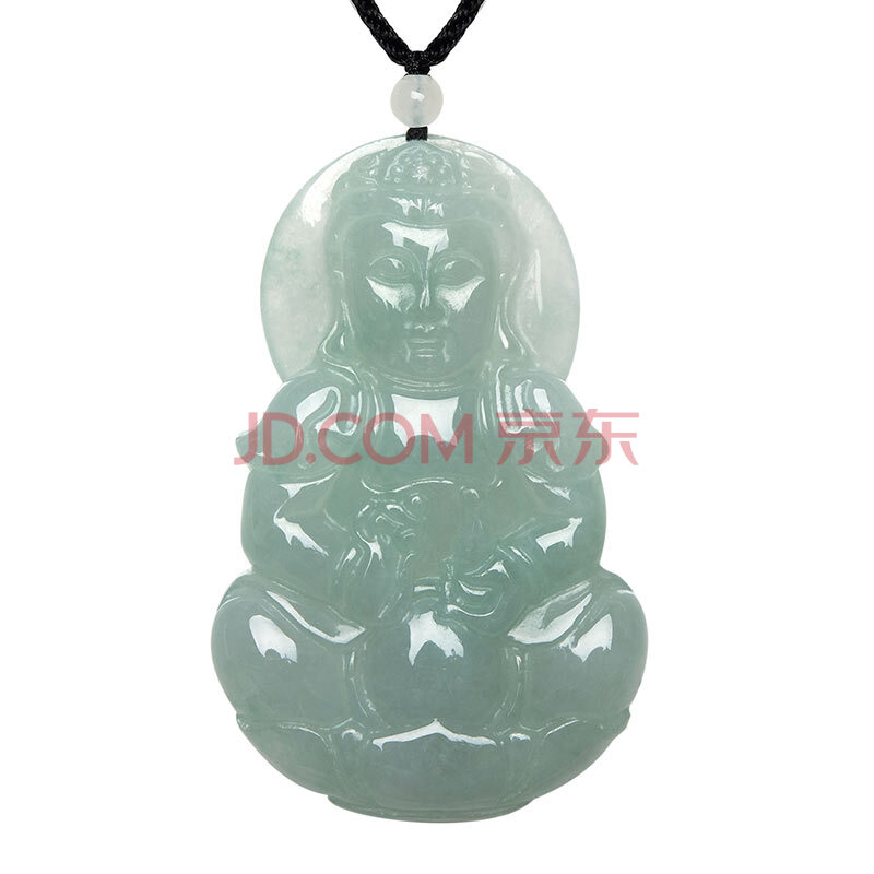 凤禧 天然观音赐福翡翠观音吊坠图片-京东商城