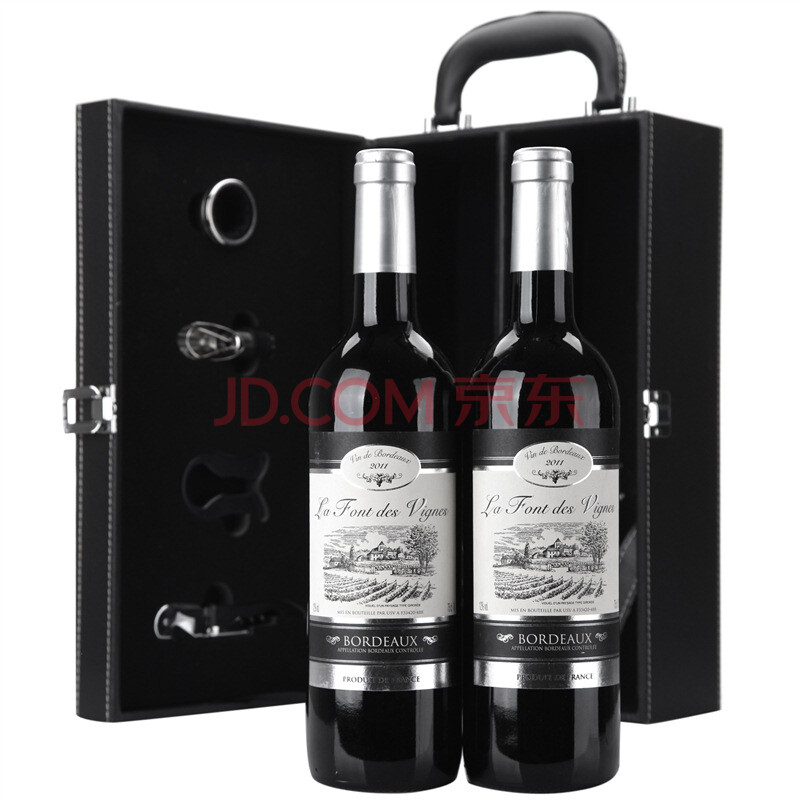 【常青藤酒庄葡萄酒】法国进口红酒 波尔多AOC级 常青藤酒庄 干红葡萄酒 双支酒具礼盒 750ml*2瓶图片-京东商城