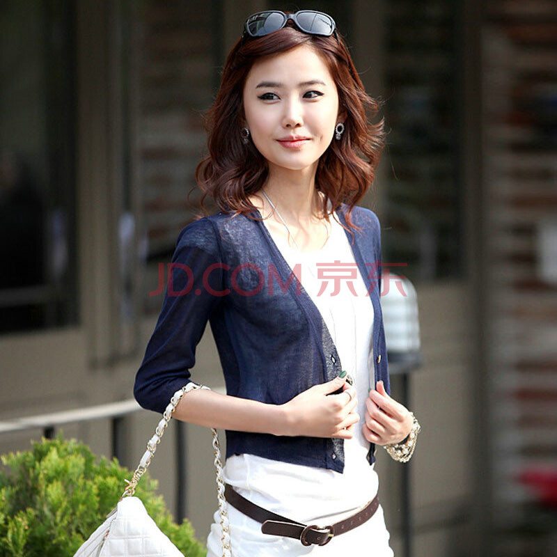 贞雅恩 2014春夏秋新款<em>针织开衫</em>小外套<em>女短款</em>