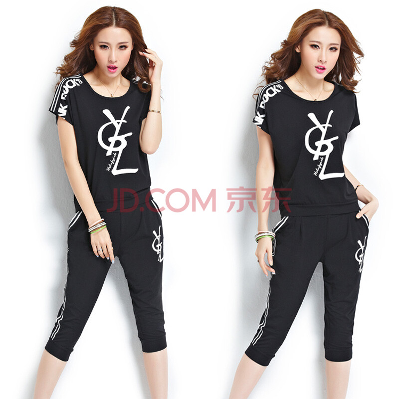 实拍 韩版时尚<em>女士</em>短袖运动套装女款<em>短裤休闲</em>