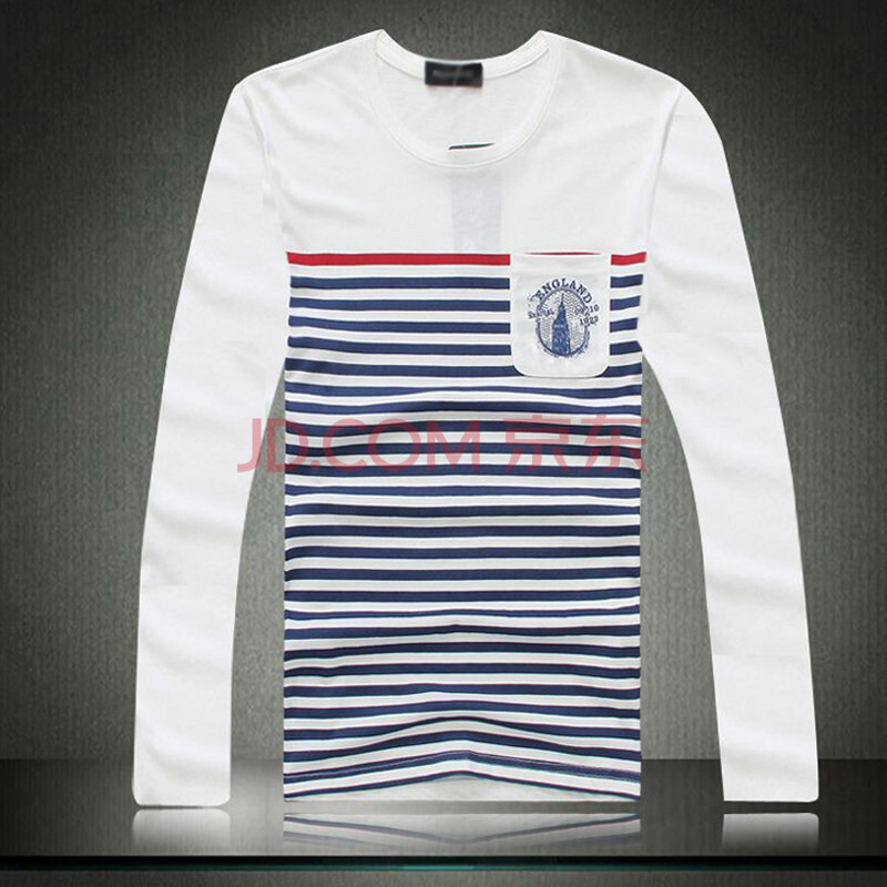 dth2014春夏新款韩版修身男士长袖t恤男式条纹t恤衫男装上衣男打底衫