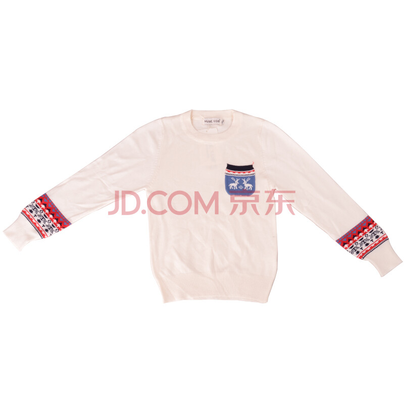 动物图案<em>口袋儿童毛衣</em>男童<em>针织</em>衫 男童套头圆