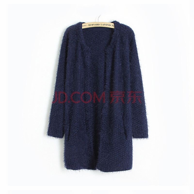 <em>加厚</em>长款双兜兜<em>毛衣外套开衫</em>