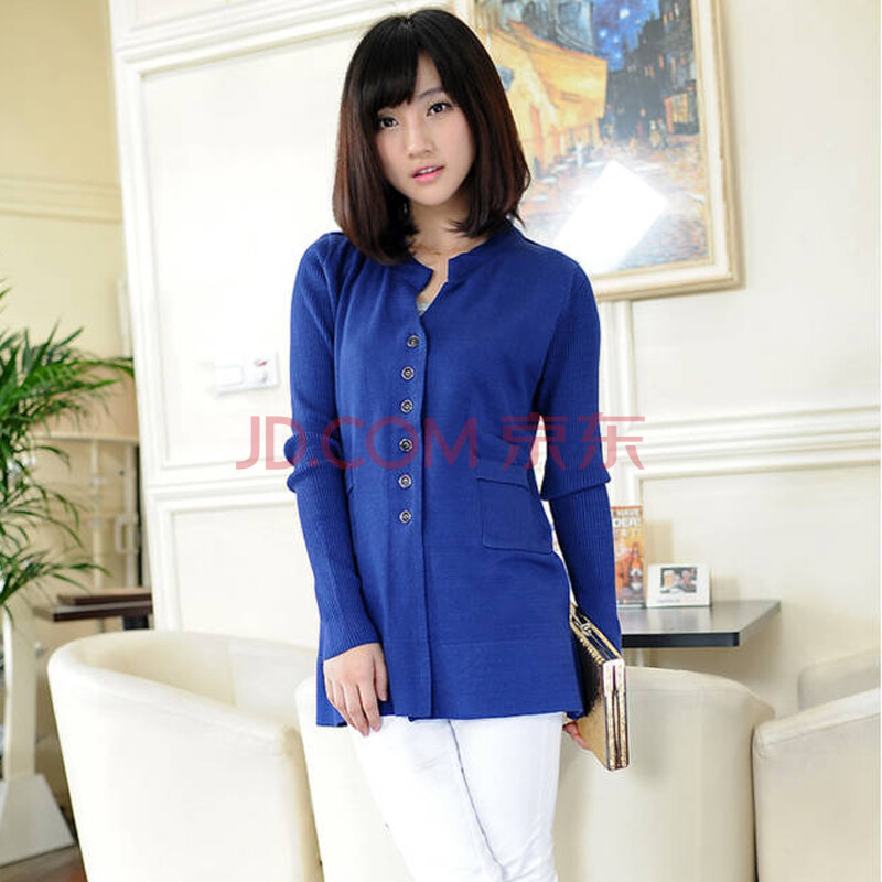 装新款韩版修身<em>开衫毛衣外套</em>显瘦女<em>打底</em>衫<em>针织</em>