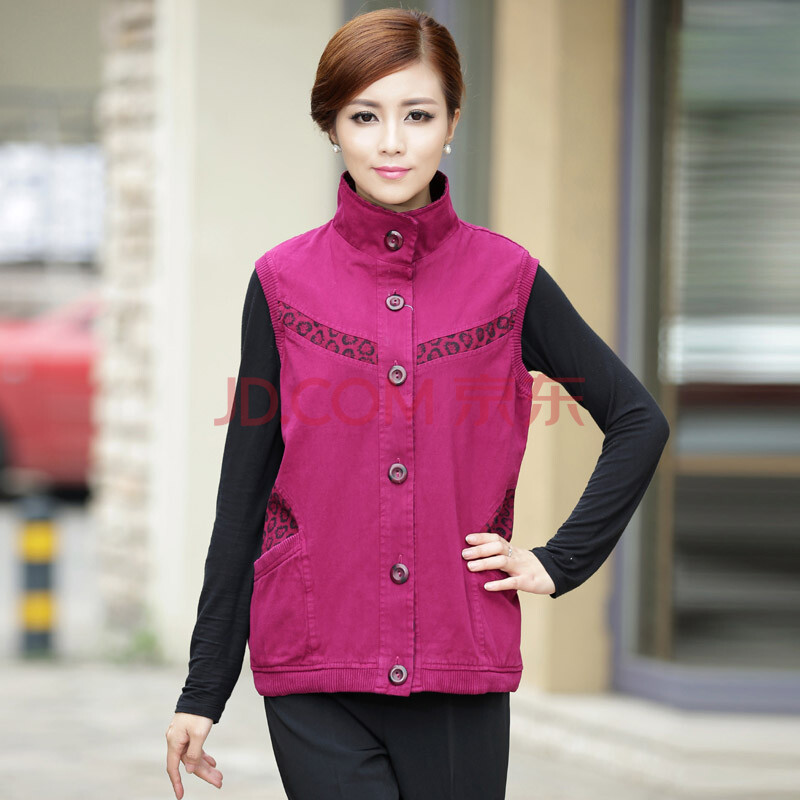 尚菊新款中<em>老年</em>女装秋装<em>马夹老年人服装</em>中年春