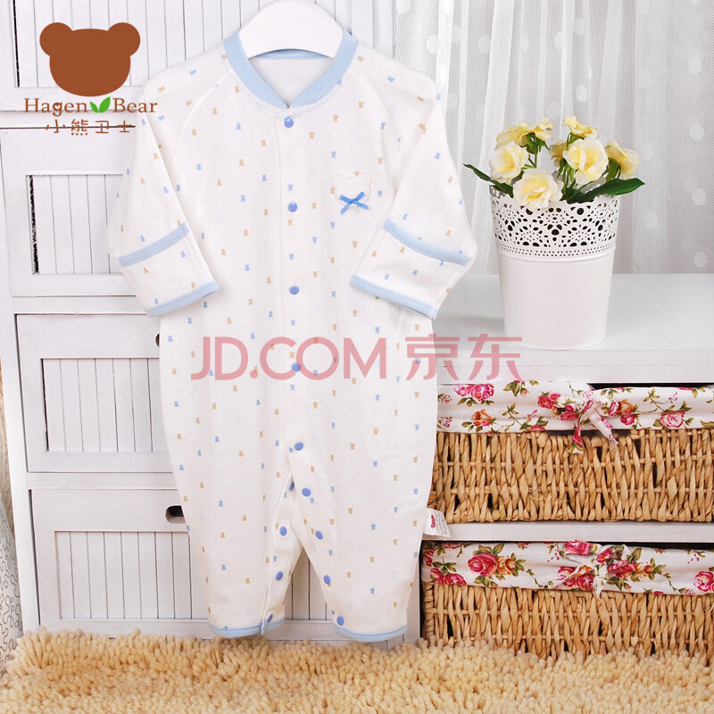 <em>新生儿</em>爬服<em>婴儿</em>哈衣<em>对襟开衫</em>连体衣<em>宝宝</em>冬季加