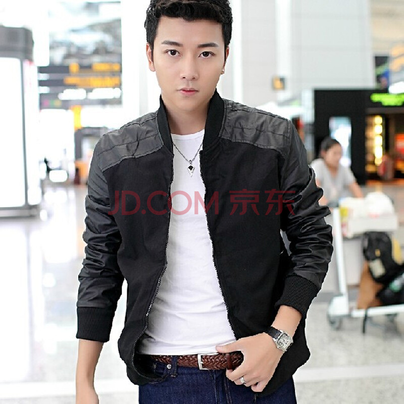 新款男无领<em>外套</em>性价比 <em>牛仔衣男韩版潮外套</em>质