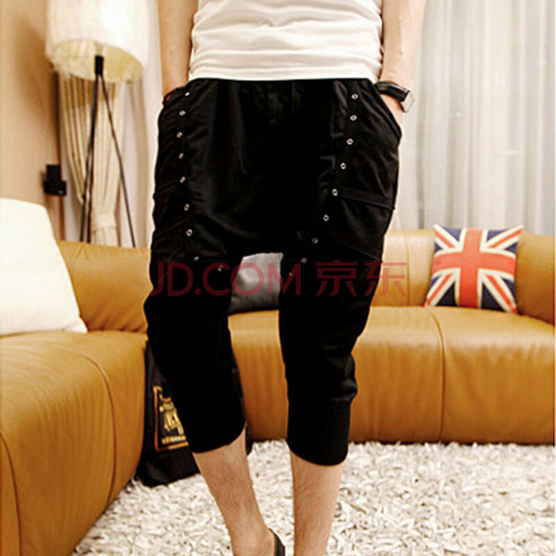 弋诗索曼<em>男士</em>哈伦裤 男7分裤子非主流潮流时尚