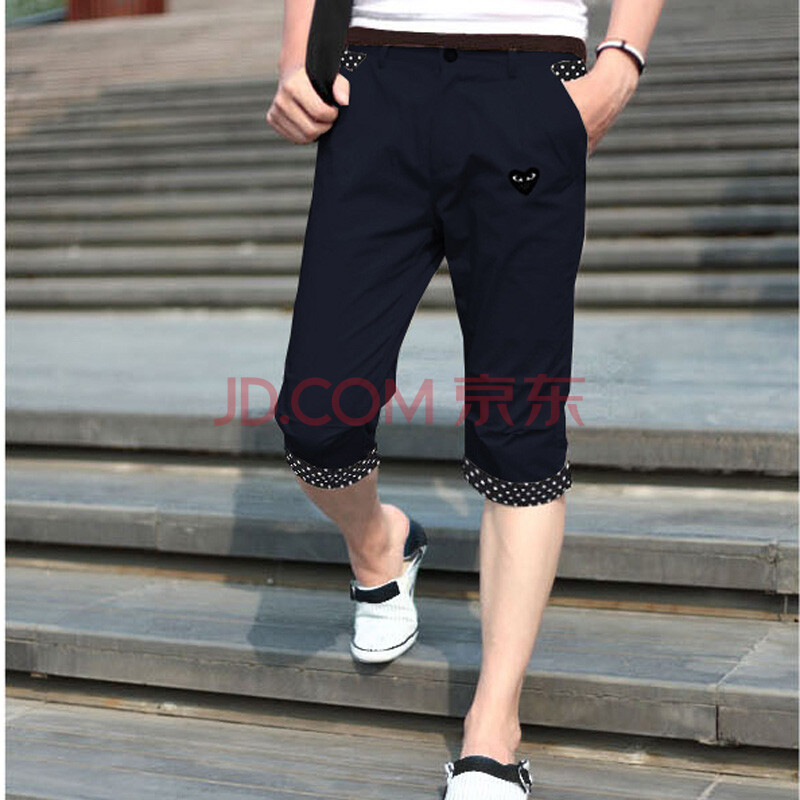 禾维秀2014夏款<em>男士</em>潮流七分裤<em>男士马裤</em>贴标