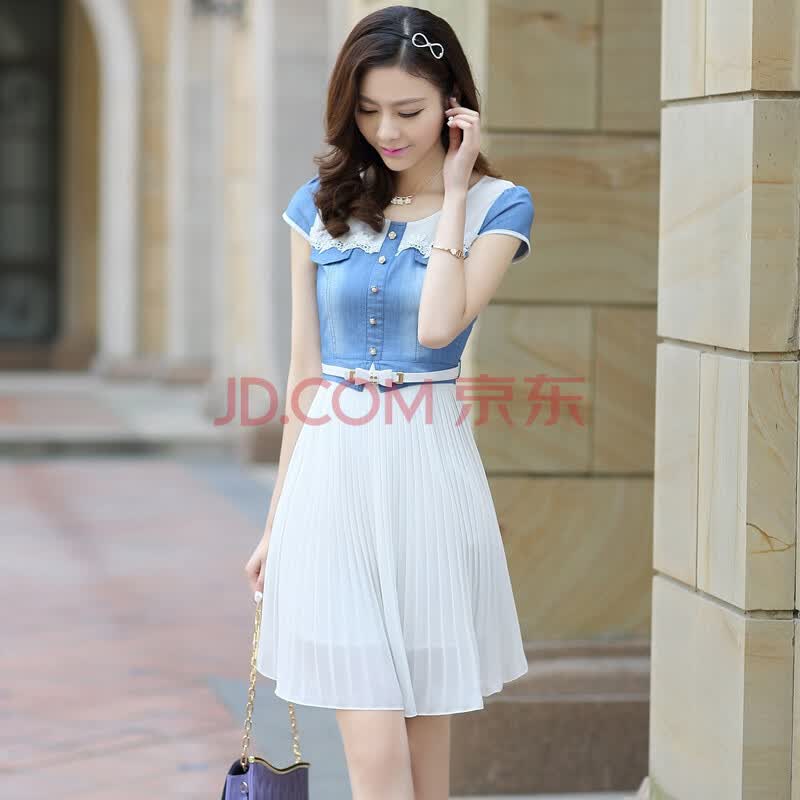 2014新款女<em>连衣裙</em> 夏季<em>裙子</em> 雪纺<em>连衣裙</em> 修身显