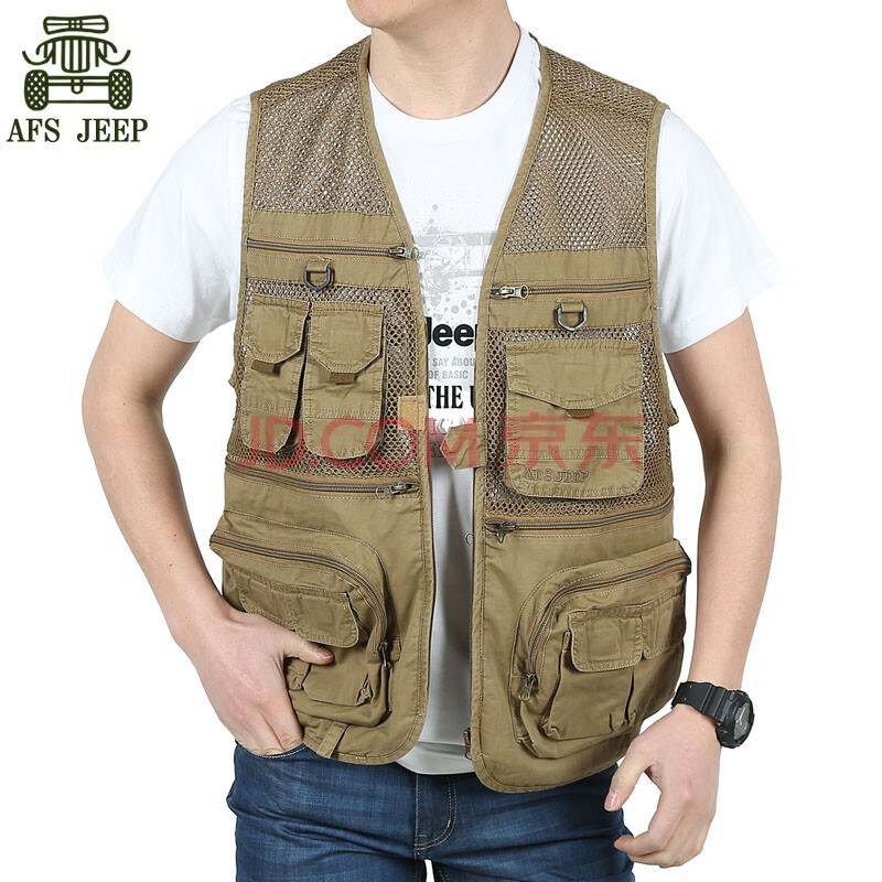 战地吉普(Afs Jeep)男装多袋<em>网眼马甲</em> 导演记者