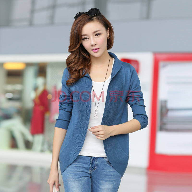 织<em>开衫风衣</em>+yf1654+蓝