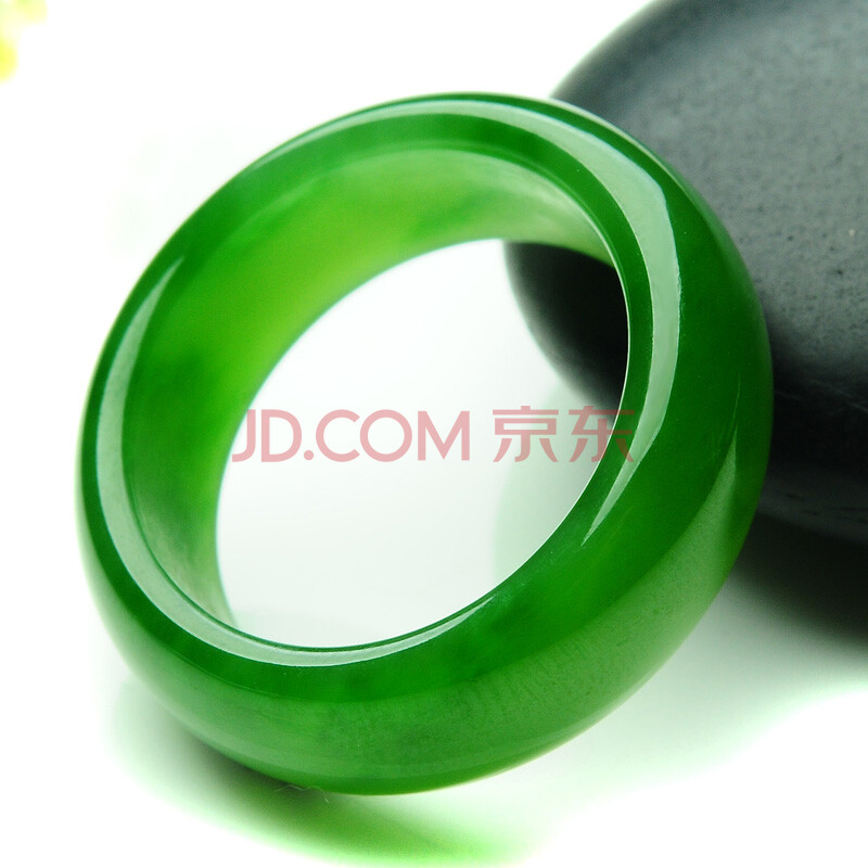 荔尚珠宝 碧玉戒指 和田玉碧玉戒指 男士玉指环 天然玉石戒子 送证书 19#图片-京东商城
