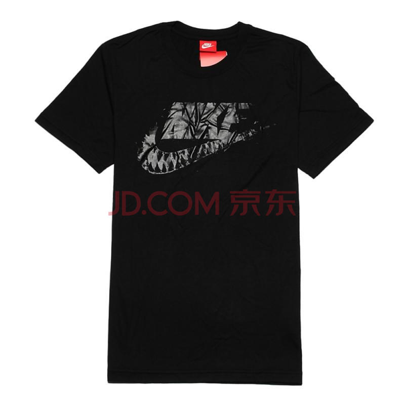 2013新款男子as ru nike teeth swoosh tee短袖针织衫573455-010 黑色