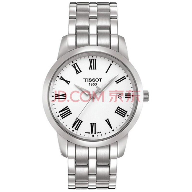 京东商城 天梭TISSOT手表钢带石英男表T033.