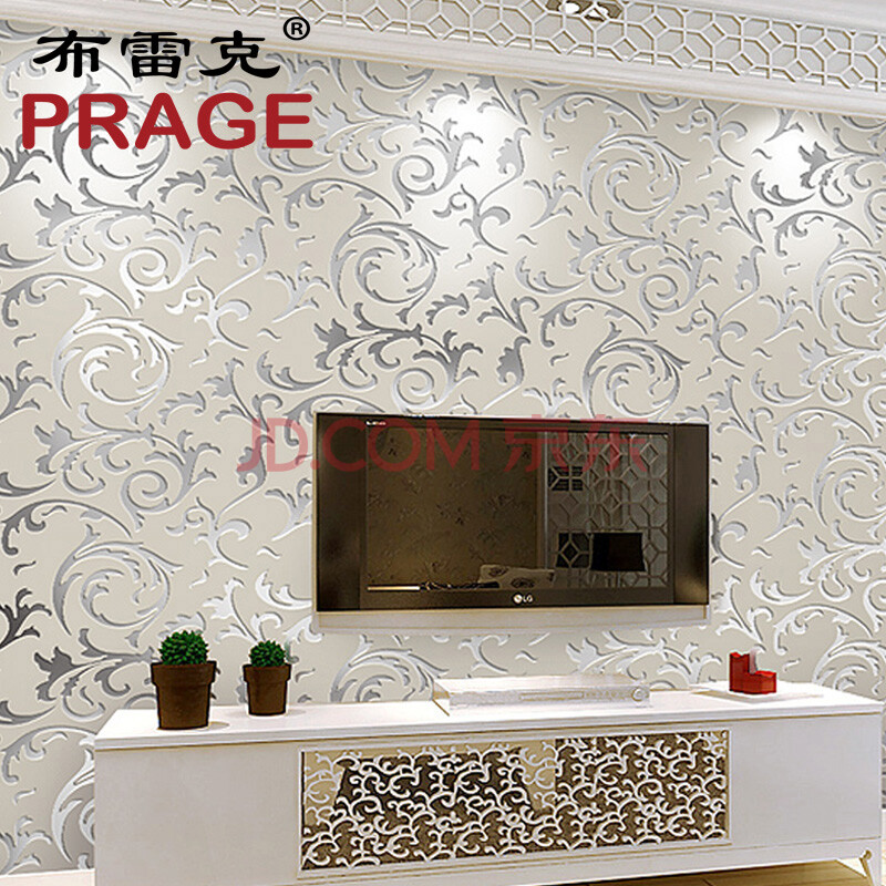 布雷克壁纸 电视背景墙欧式墙纸无纺布壁纸卧