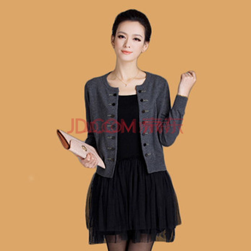 2013秋季新款羊绒<em>开衫短款</em>针织衫<em>长袖</em>外套小