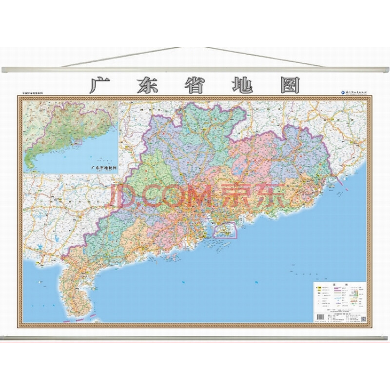 广东省地图挂图 广东省政区图 2014最新 1.