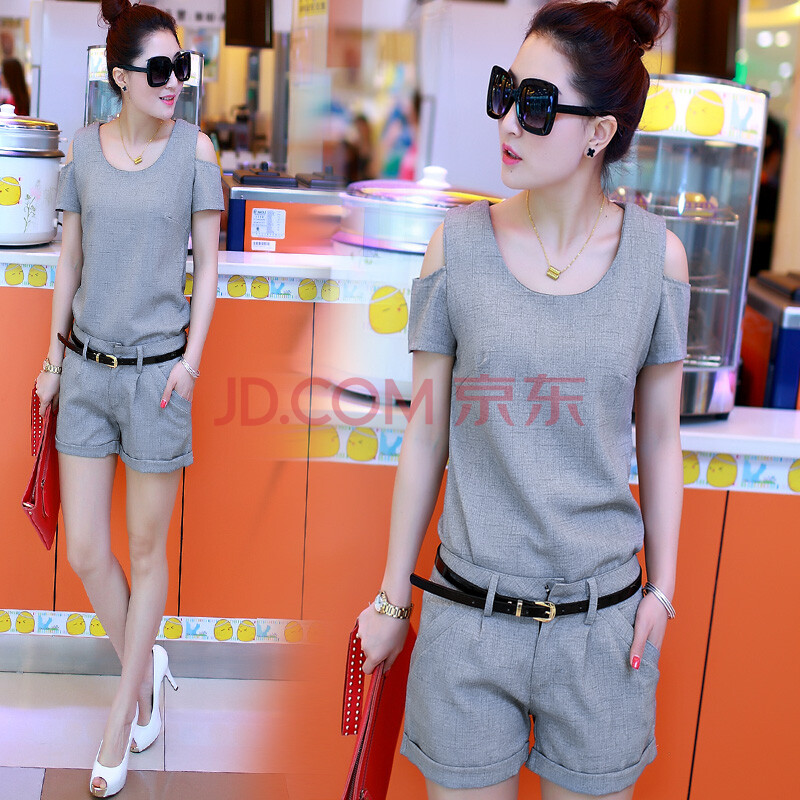 韩版休闲套装<em>女款夏天</em>时尚潮<em>夏季</em>短袖 <em>短裤</em>OL