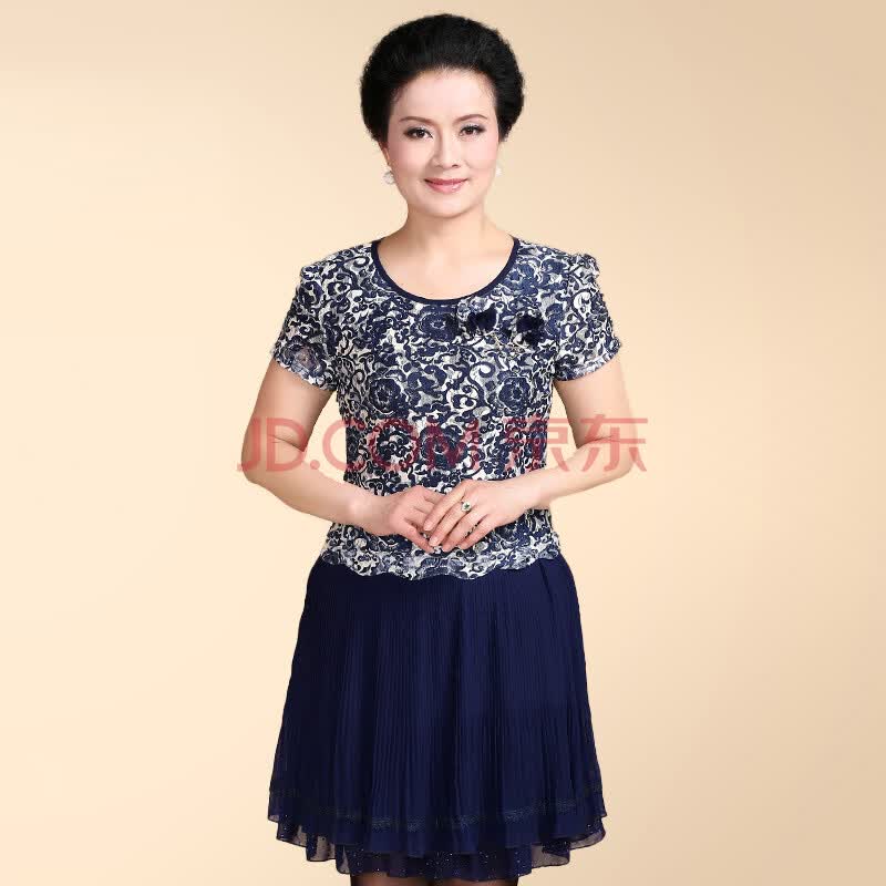 香江名媛 <em>中老年女装夏装</em>2014新款连衣裙中年
