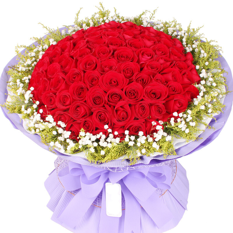 鲜花快递99朵红玫瑰花束送老婆女朋友生日礼