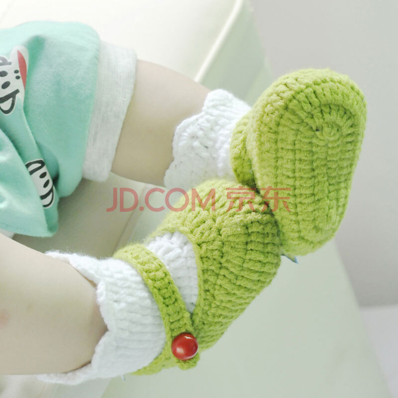 SG 新生儿保暖<em>毛绒</em>鞋纯棉手工编织婴儿鞋舒适