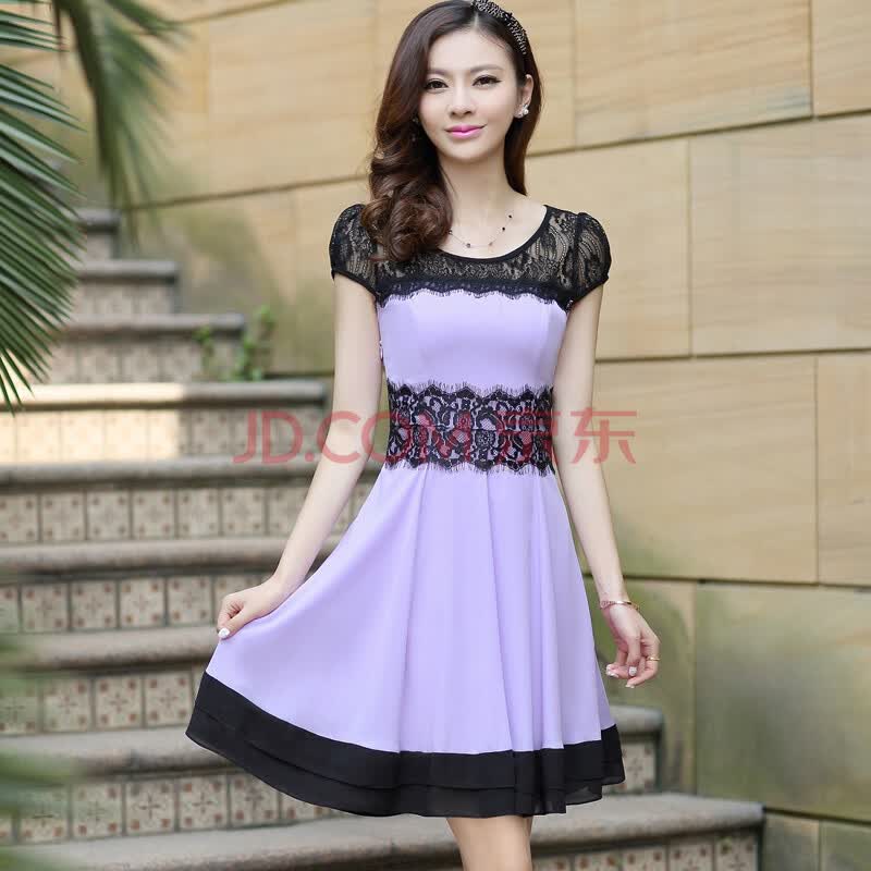 2014新款女<em>连衣裙</em> <em>夏季裙子</em> 雪纺<em>连衣裙 修身</em>显