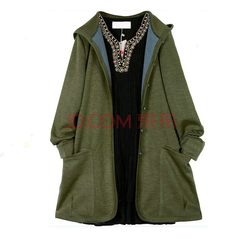 欧诗雅 <em>女装</em> 春秋<em>女装</em>韩版<em>外套开衫</em>带帽子 时尚
