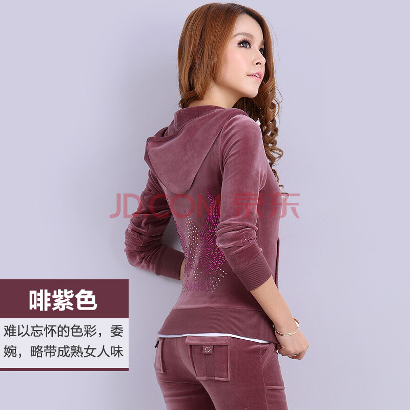 派衣阁 天鹅绒卫衣女<em>春秋</em>韩版<em>开衫外套</em>大码运