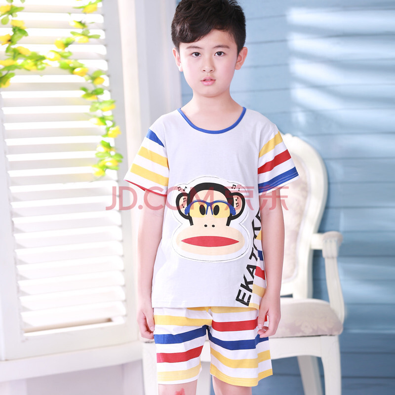 N购<em>童装</em> 儿童<em>睡衣男</em>孩童<em>纯棉</em>长袖春秋款男童宝