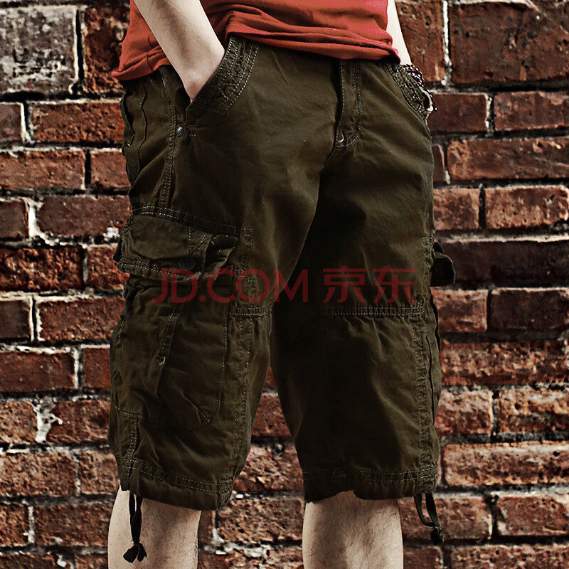 依泽麦布2014夏装新款<em>男士</em>多口袋宽松工装短