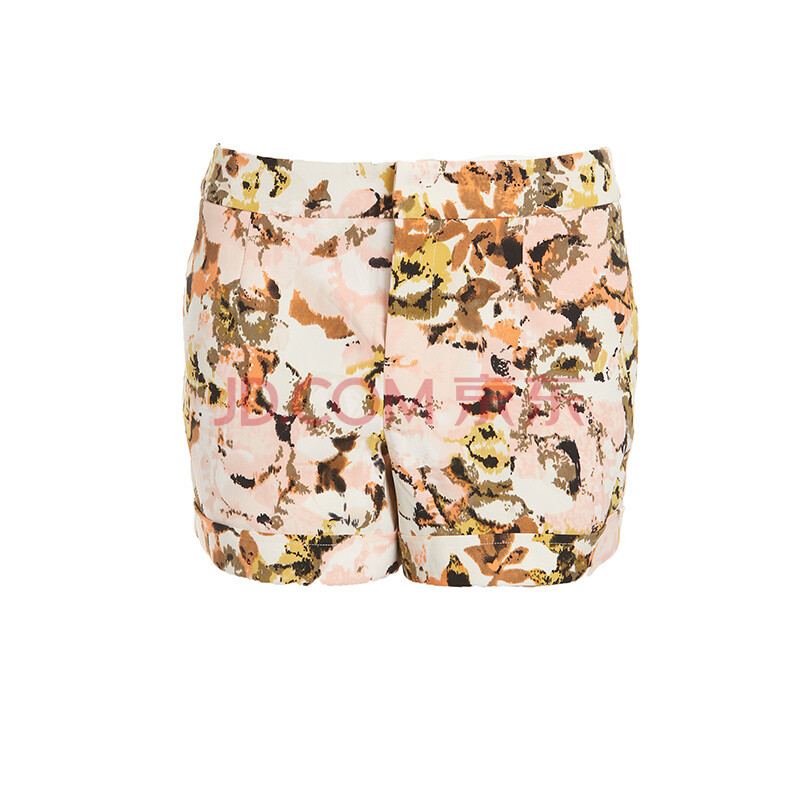 <em>三彩2014春装新款</em> 印花韩版俏皮卷边修身简约