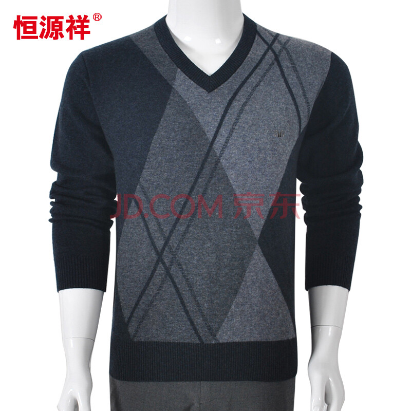 <em>羊毛衣</em>v领b13056黑
