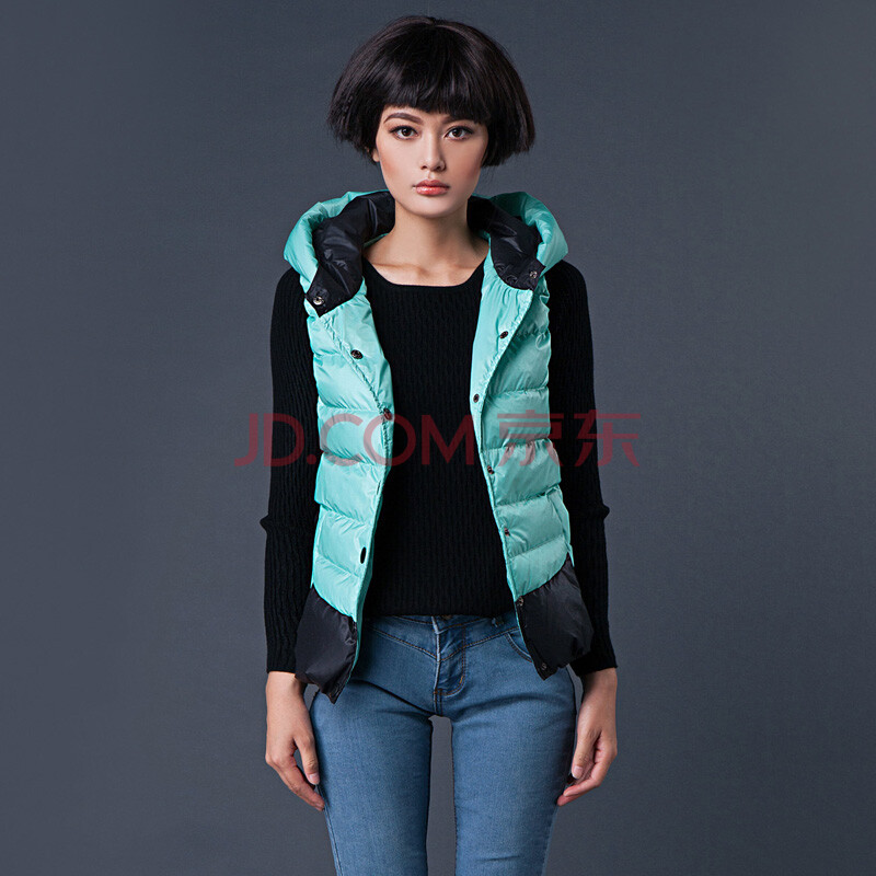 欧韩都爱 2013秋冬新款女装羽绒<em>棉马甲女</em>连帽