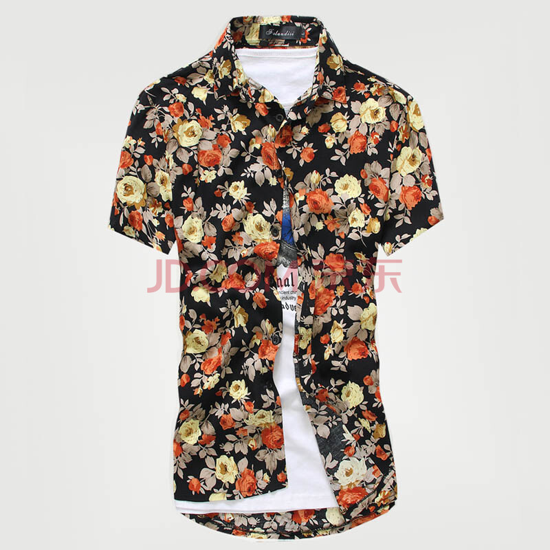 短袖花衬衫男夏性价比 男士花衬衫短袖新款质