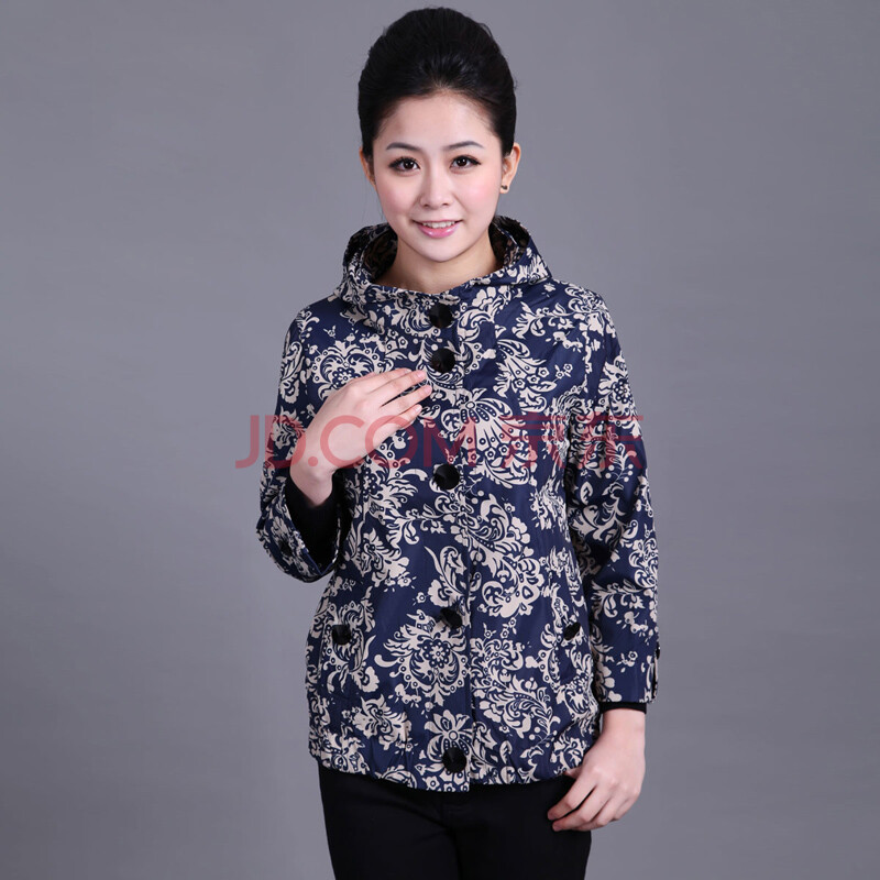 奥珞昂2014<em>新款中老年秋装女外套</em>胖妈妈加肥