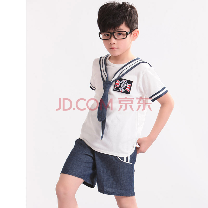 璐卡贝比儿童套装男童短袖<em>两件套女童</em>短裙套装