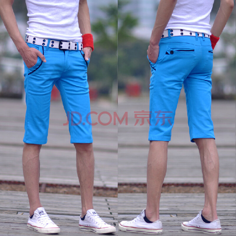 意而义 2014韩版时尚休闲<em>男士短裤 纯棉</em>修身小