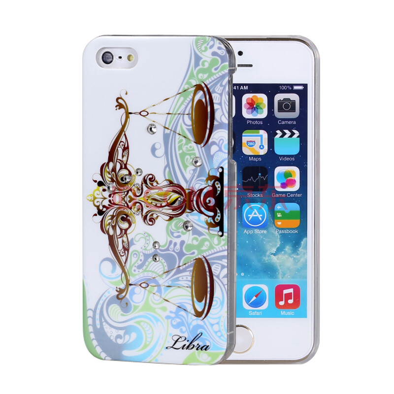 米贝 iphone5s星座 手机壳水钻 苹果5 超薄外壳