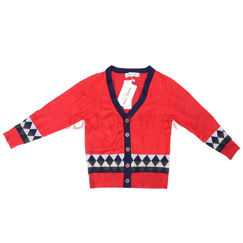 v领儿童<em>毛衣</em>几何<em>图案</em>针织<em>毛衣男</em>