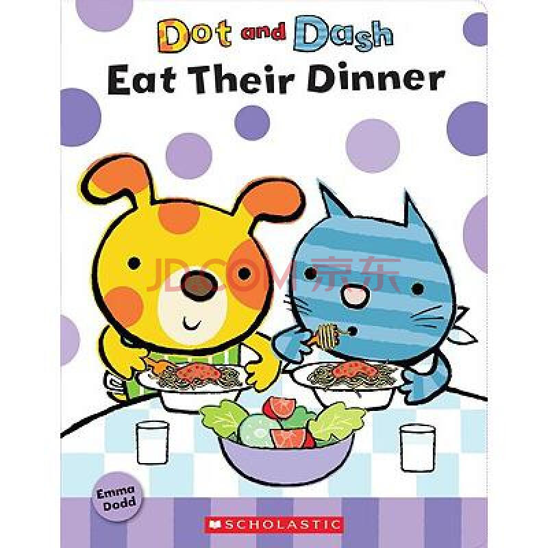 dot and dash eat their dinner