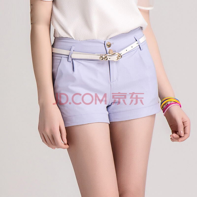 玉专柜女裤 夏季荷叶边<em>短裤女哈伦</em>短裤<em>大码</em>显