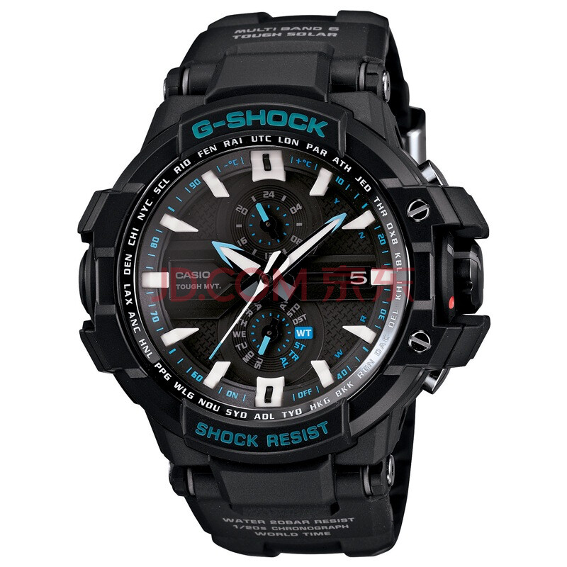 卡西欧(casio)手表 g-shock系列太阳能电波航空石英男表gw-a1000a-1a