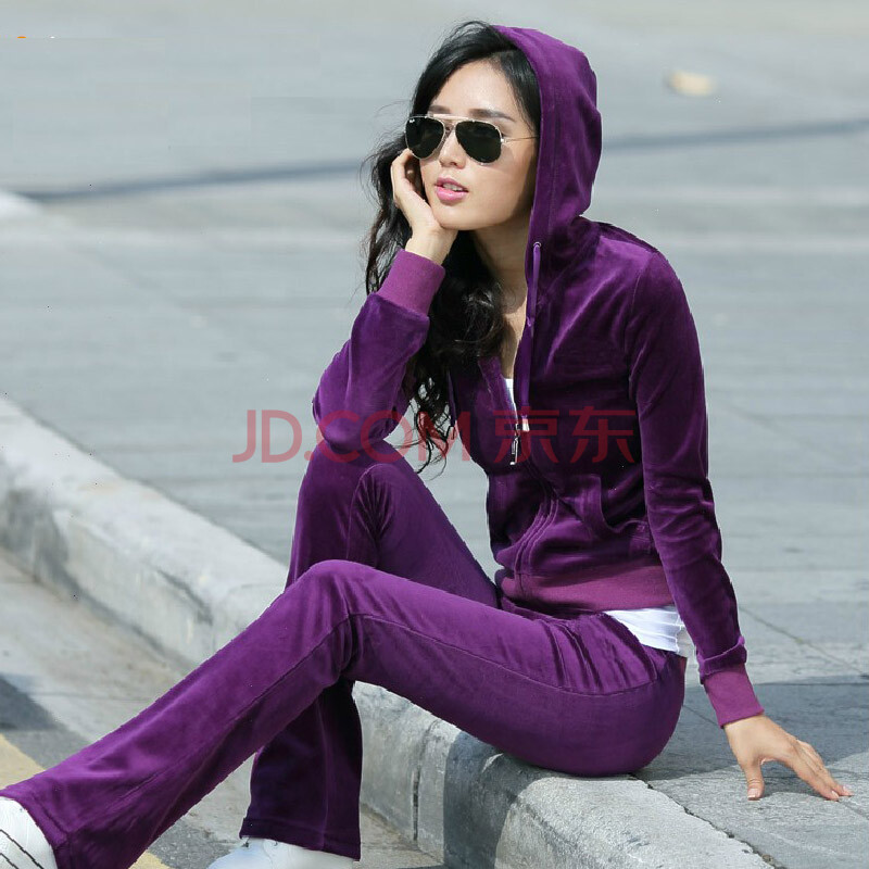 紫色运动套装女哪种好 运动服套装女夏牌子同