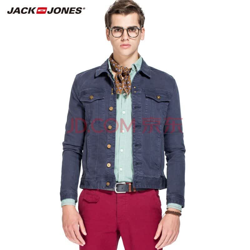 <em>JackJones杰克琼斯</em>商务休闲含莱卡<em>男士牛仔外</em>