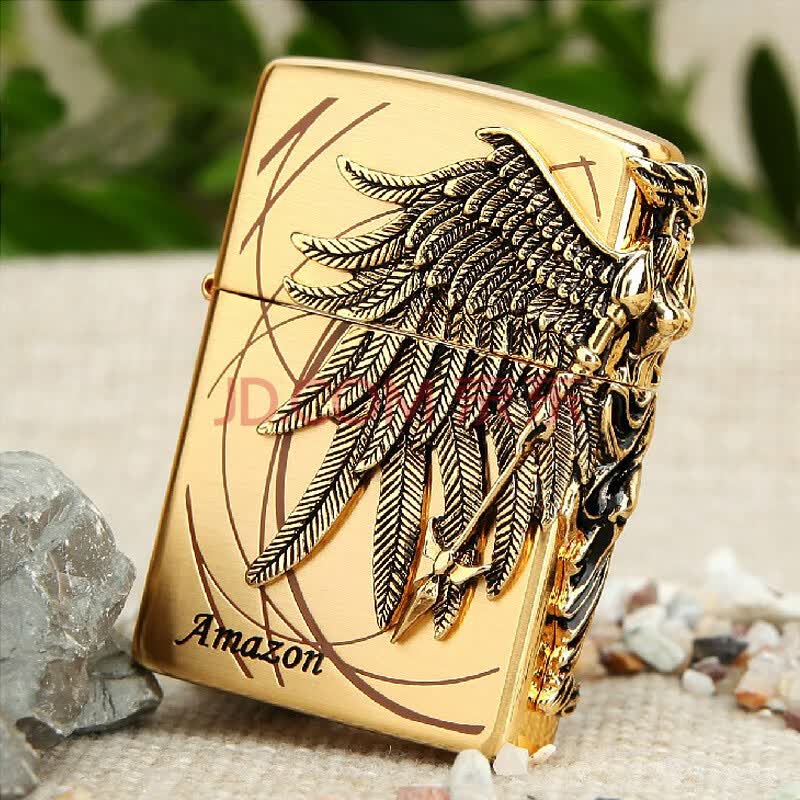 <em>芝宝</em>(<em>ZIPPO</em>)打火机 亚马逊<em>女</em>战士金色图片-京